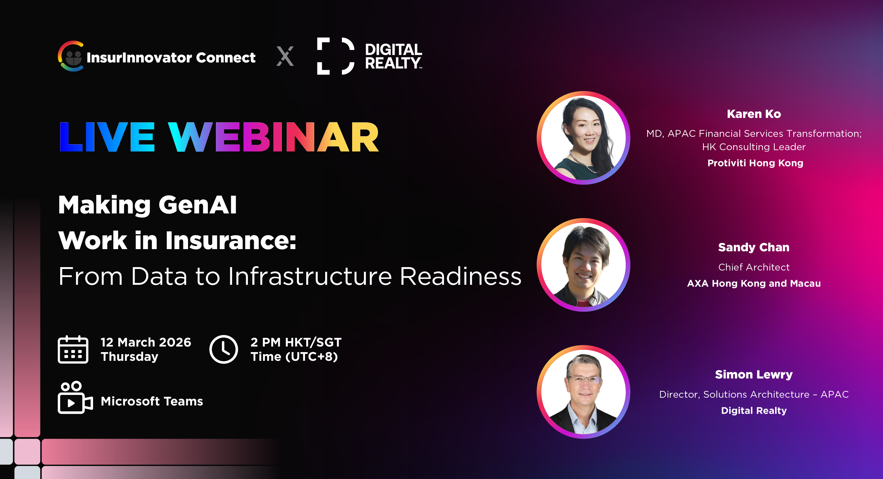 Making GenAI Work in Insurance webinar poster